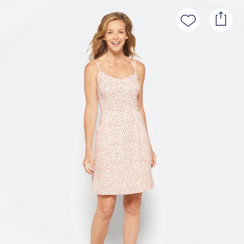 41 Hawthorn Red and Tan Patterned Dress
